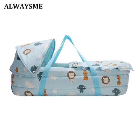 Alwaysme Baby Kids Bassinet Bed Portable Baby Hand Basket Bed Soft