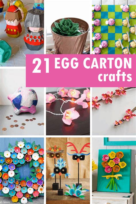 Egg carton crafts for kids and adults, upcycle Easter egg cartons!