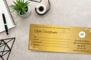 Gold Gift Certificate Template Graphic By Snapybiz Creative Fabrica