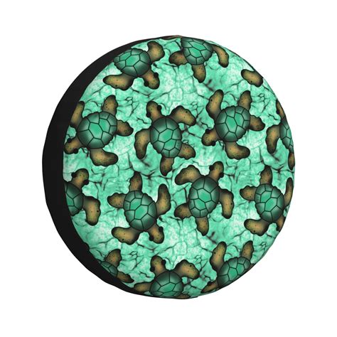 Susaid Sea Turtle Print Water Proof Spare Tire Cover Wheel Tire Dust