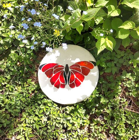 Stained Glass Butterfly Stepping Stone Swanky Glass