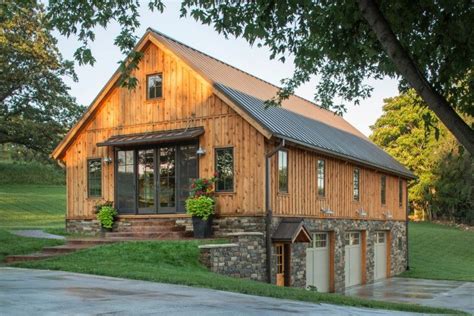 Pole Barn House Plans Frame Garages Loft Post And Beam Rustic Standing