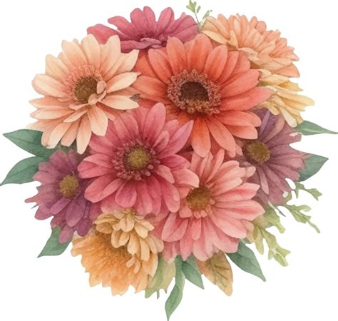 Premium Vector | Watercolor Autumn flower bouquets flower clip art