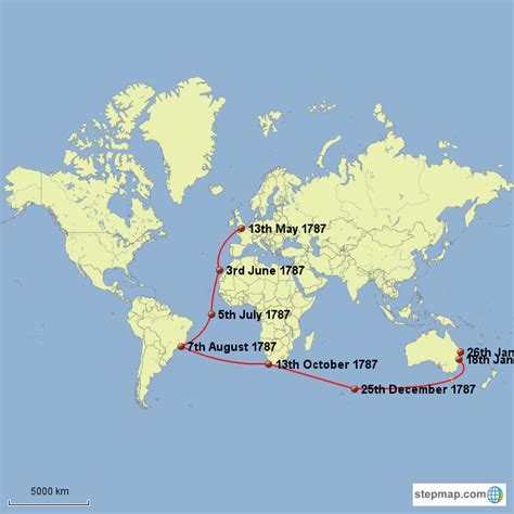 First Fleet Journey Map