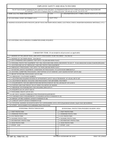 Af Imt Form 55 Fill Out Sign Online And Download Printable Pdf