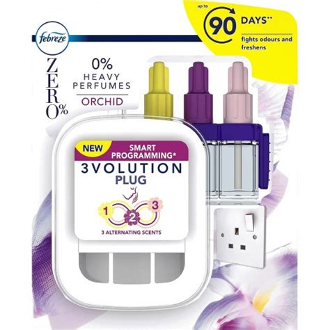 Febreze Zero 3Volution Air Freshener Plug In Starter Kit Orchid 20ml