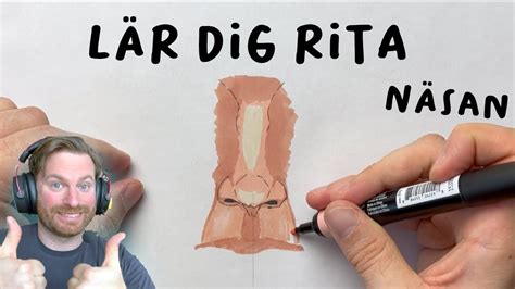 Lär dig rita näsan framifrån Färglägg med Promarkers YouTube