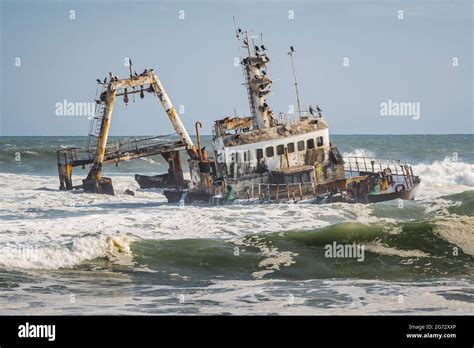 Zeila Shipwreck On The Skeleton Coast Near Henties Bay In Namibia