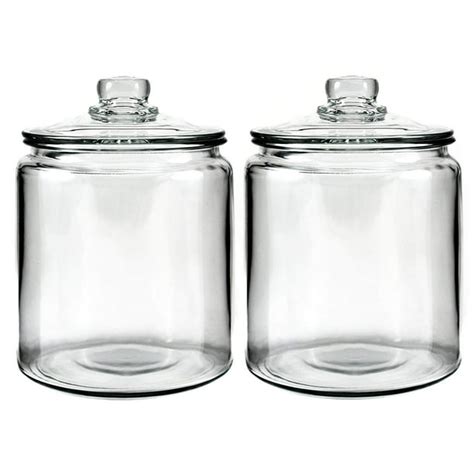 Anchor Hocking Heritage Hill Glass 05 Gallon Storage Jar Set Of 2