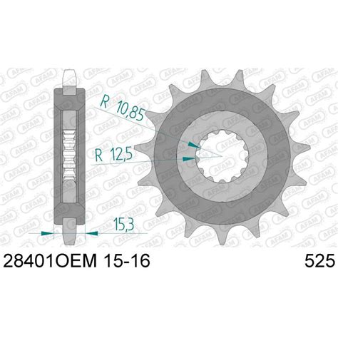 Pignon AFAM Pour Moto Au Pas De 525 ANTI BRUIT Dans Votre Boutique All