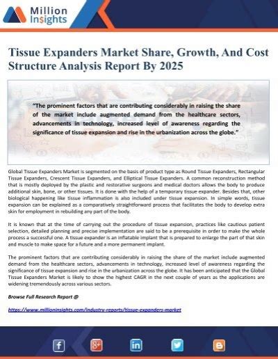 Tissue Expanders Market Share Growth And Cost Structure Analysis