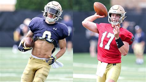 Notre Dame Football Scrimmage Report Braden Lenzy Quarterbacks Shine