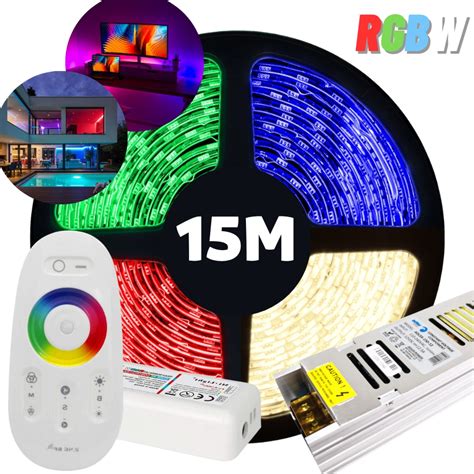 Taśma pasek LED kolorowy 15M RGB biały neutralny EZ RGBBN15M Cena