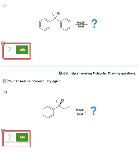 Solved Question Draw All Of The Expected Products For Chegg