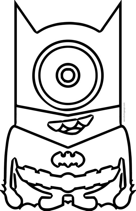 Funny Batman Minion Coloring Page | Wecoloringpage.com | Minions ...