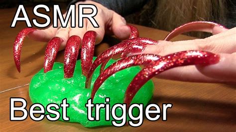 Best Asmr Trigger Asmr Tingles Long Nails Tapping Slime Satisfying