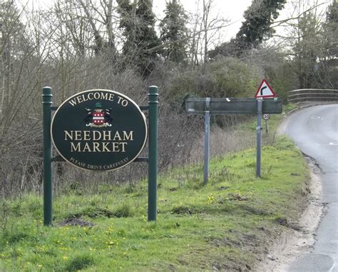 Needham Market Town Name Sign Geographer Geograph Britain And Ireland