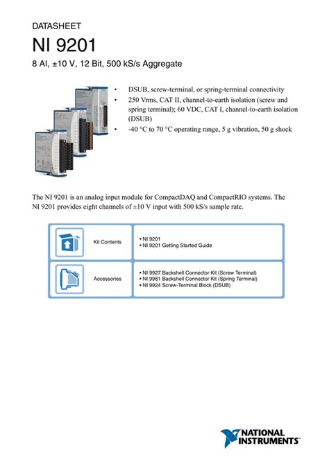 Ni Datasheet National Instruments Manualzz