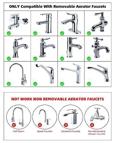 Pieces Faucet Adapter Kit Kitchen Sink Brass Aerator Adapter Set