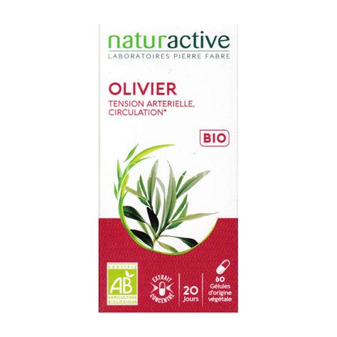 Olivier feuilles bio 60 gélules Naturactive complément alimentaire