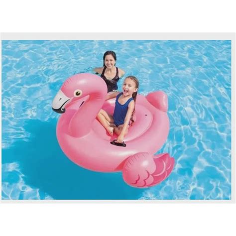 Boia Inflável Gigante Bote Mega Ilha Flamingo Rosa Intex em