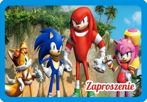 Zaproszenia Urodzinowe Dla Dzieci Sonic Allegro Pl