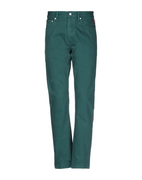 Calvin Klein Jeans Est 1978 Denim Pants In Dark Green Modesens