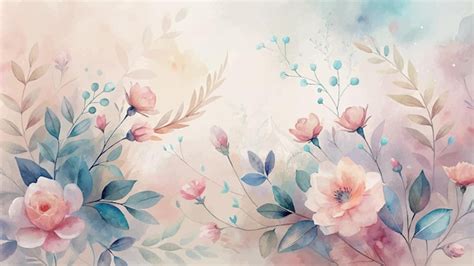 Premium Vector Soft Pastel Floral Watercolor Background