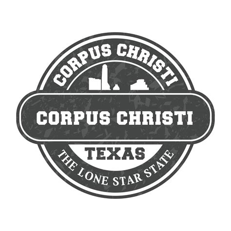 Corpus Christi Emblem, United State Of America, Austin, Texas Round ...