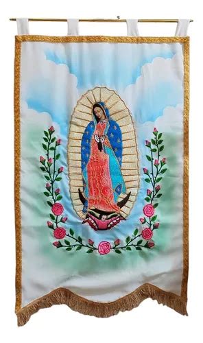 Estandarte Bordado Religioso Virgen De Guadalupe Env O Gratis