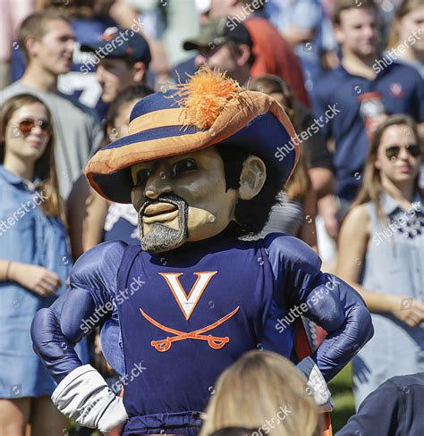 University Virginia Cavalier Mascot Stands During Editorial Stock Photo