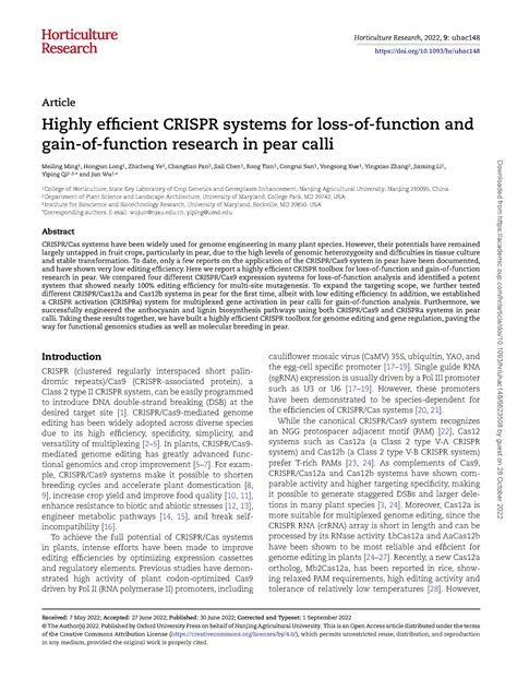 Highly Efficient Crispr Systems For Loss Of Function And Gain Of