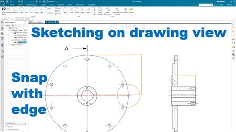 Siemens Nx Drafting 10 Creating Sketching On 2d Drawing View And