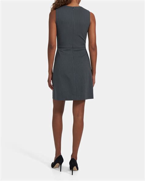 Theory Outlet Official Site Sheath Dress In Striped Viscose