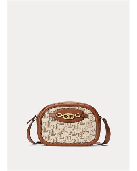 Ralph Lauren Monogram Medium Jordynn Crossbody Bag In Natural Lyst UK