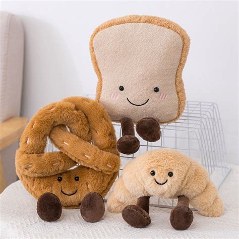 Breakfast Bakery Plushies Stuffed Food Plush Toys Squishy Plushies