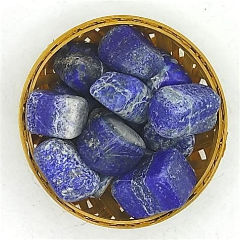 Blue Natural Lapis Lazuli Pebbles In Basket Enlightenment Stone At Rs