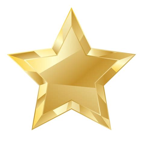 Premium Vector Golden Star Isolated On White