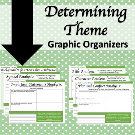 Determining Theme Graphic Organizers Graphic Organizers Upper Elementary Ela Reading Projects