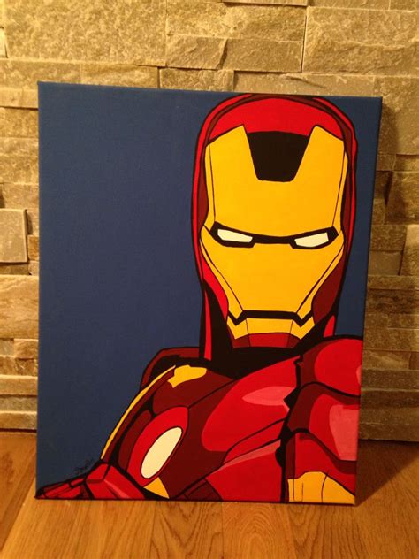 Iron Man Pop Art Barbo Tuval Resimleri Pop Sanatı Kendin Yap Tuval Sanatı