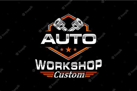 Premium Vector Automotive Piston Workshop Logo Design Modern Badge