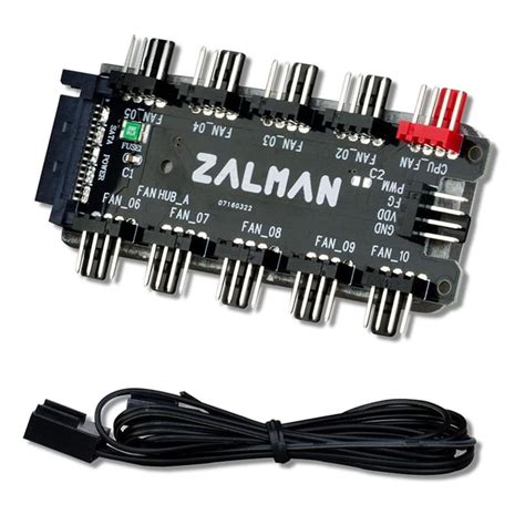 Контроллер PWM Zalman ZM-PWM10 FH (10 Ports PWM, 3/4 PIN, SATA ...