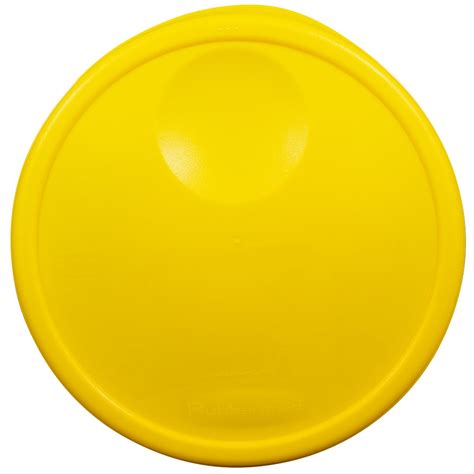 Rubbermaid Fg573000yel 13 12 Round Storage Container Lid Yellow Poly