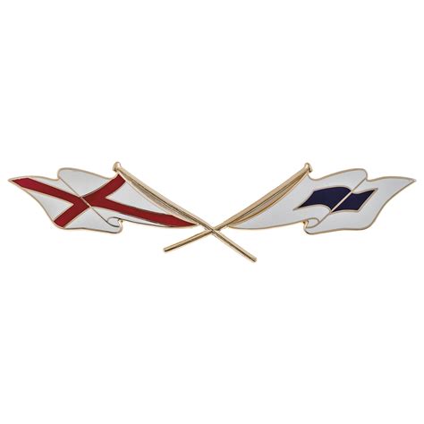 Badge Crossed Flags Moss Europe Classic Car Parts