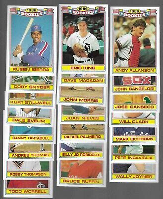 Topps Baseball Complete Rookies Commemorative Set Of