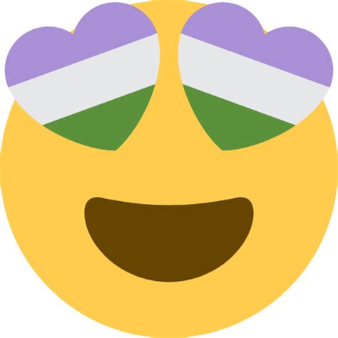 Genderqueer Heart Eyes Discord Emoji