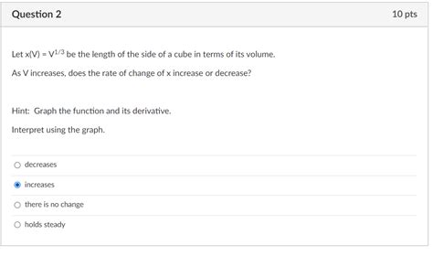 Solved Question 2 10 Pts Let X V V1 3 Be The Length Of