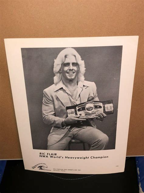 Original Early 80's RIC FLAIR 8x10 Wrestling Promo Photo NWA Polynesian ...