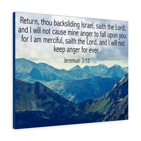 Scripture Walls Return Jeremiah 312 Bible Verse Canvas Christian Wall