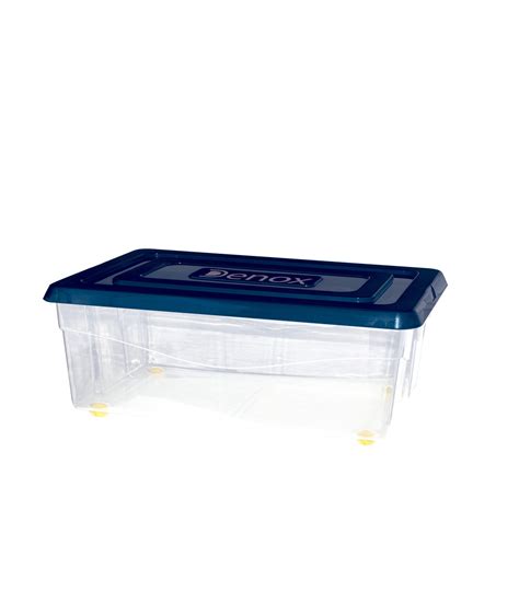 Caja de ordenación translucida MUNDIBOX con tapa de 32 litros DENOX